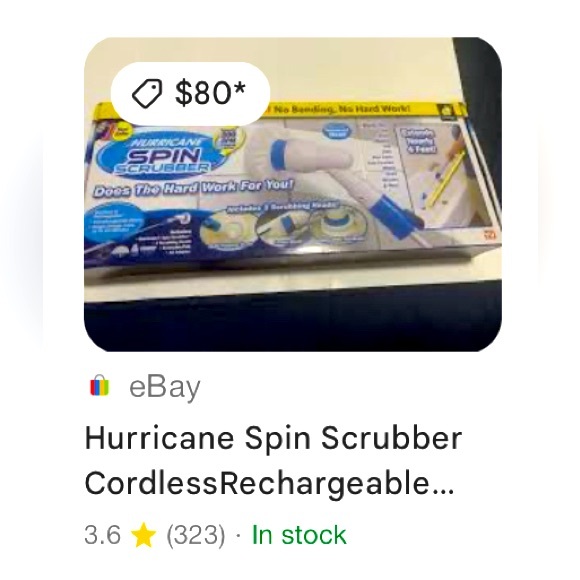 NWT Hurricane Spin Scrubber CordlessRechargeable Power Scrubber BulbHead1 Pack - Picture 6 of 11